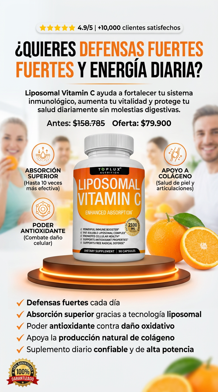 Liposomal Vitamina C: Fortalece tus defensas con alta absorción ⭐